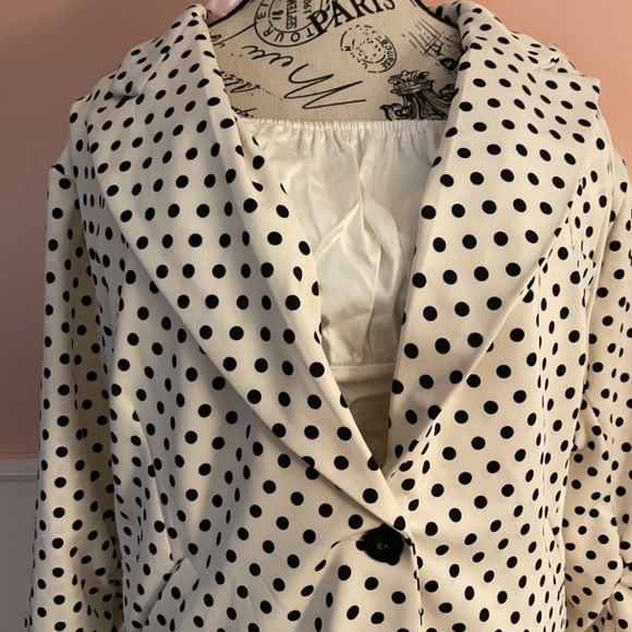 Modcloth Knit Polka Dot Blazer 3X NWOT - Picture 2 of 5
